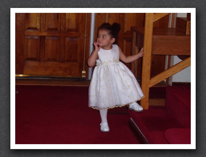 All dressed up in her Sunday best