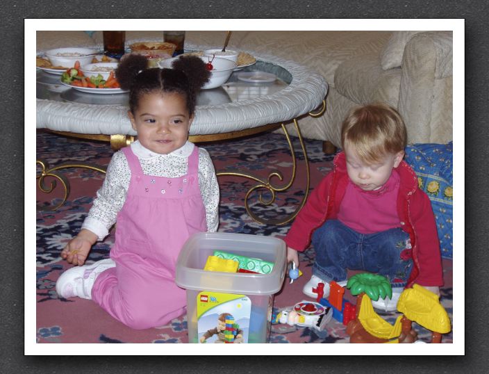 Kayla plays with Julia